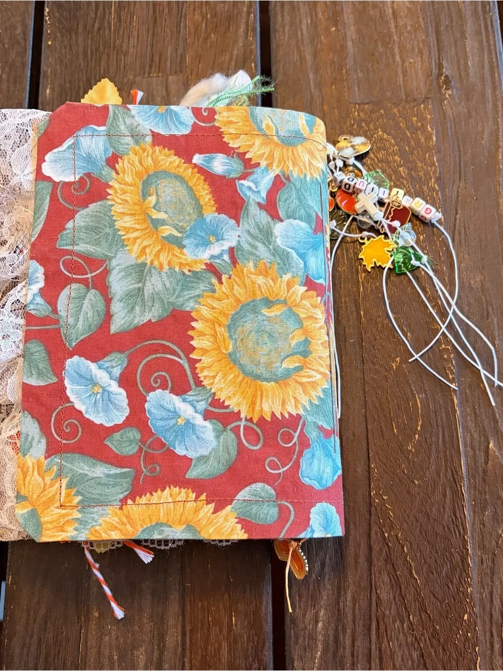 Fall Autumn Junk Journal Sunflower Thanksgiving Leaves Softcover Decorated 3 Sig